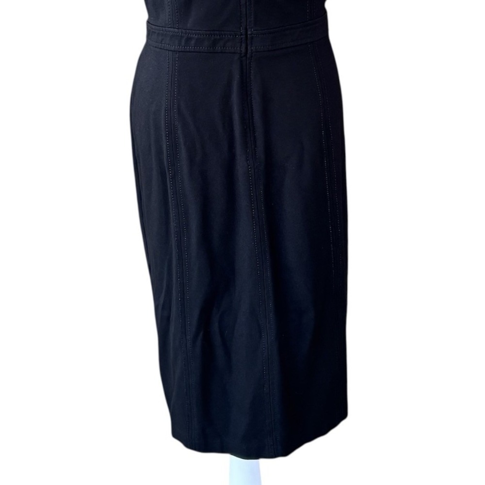 Talbots Black Cocktail Sheath Dress Womens 12 Sleeveless Classic Timeless Office - Picture 10 of 11